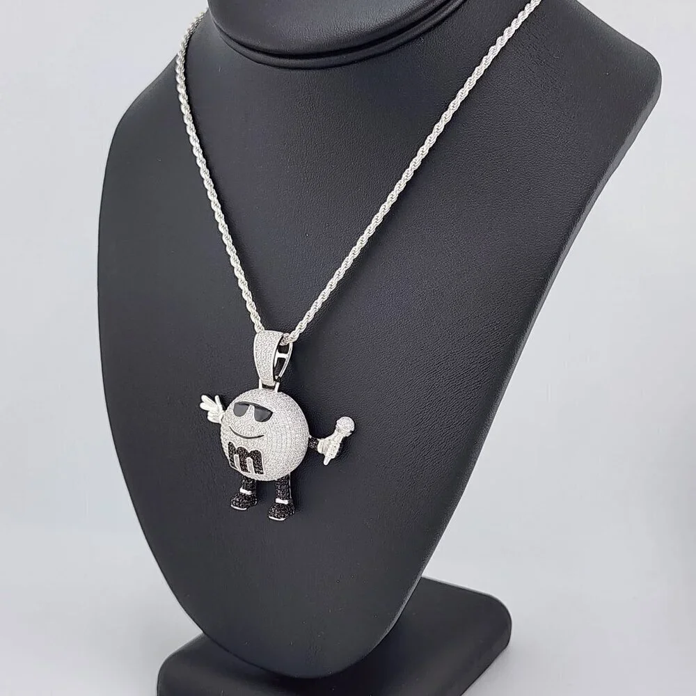 Brand New Sterling SIlver 925 M & M Design Necklace